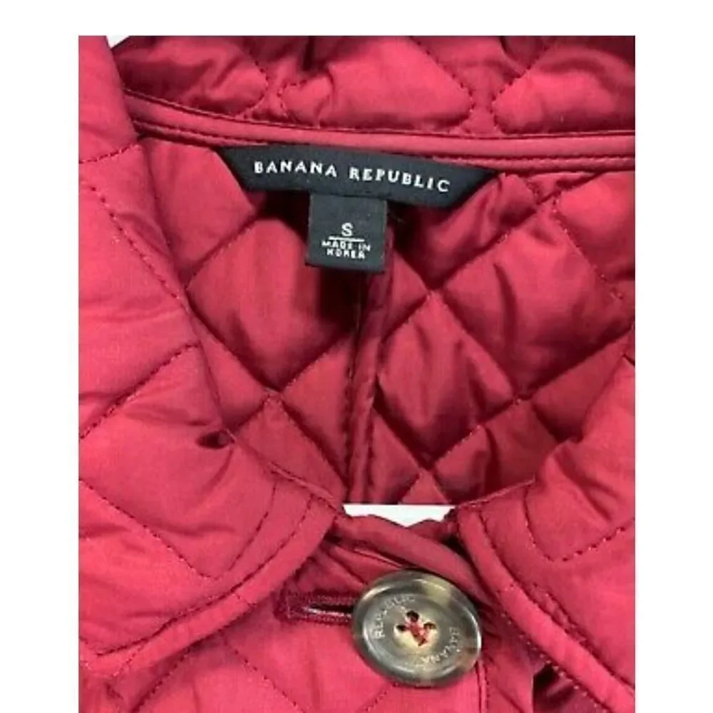Banana Republic Red Quilted Jacket